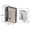 Brushed Nickel Geneva 037 Series Wall Mount Full Back Plate Standard Hinge