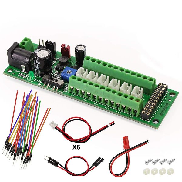 Evemodel PCB012 Power Distribution Board Self-Adapt Distributor HO N O LED Street Light Hub DC AC Voltage Train Power Control