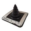 MICRO (0" to 3/4") BLACK Square Base EPDM Flexible Pipe Flashing (DFE10MB)