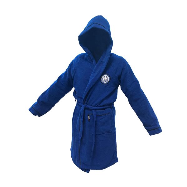 hermet Unisex Official Collection Microterry bathrobe, blue, 52 UK
