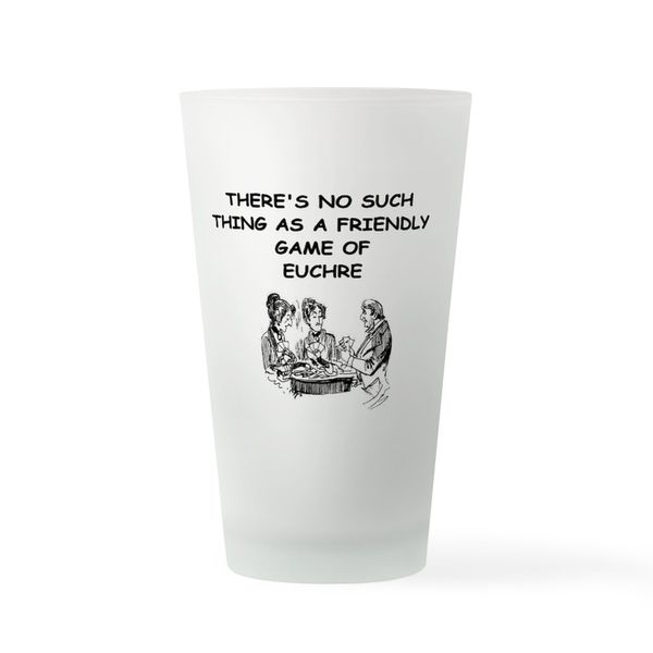 CafePress EUCHRE9 Pint Glass, 16 oz. Drinking Glass