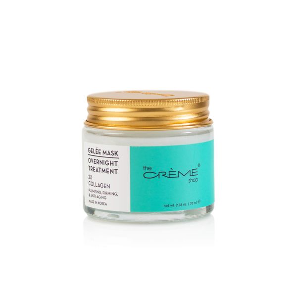 The Crème Shop Korean Skincare | Overnight Gel Mask for Moisturizing and Hydrating, Anti-Aging, Brightening, Relief facial skin care - 2.36 oz (Collagen)