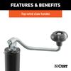 Bracket-Mount Swivel Jack with Top Handle (2,000 lbs, 10" Travel)