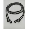 2m Black Bungee shock Cord with Small Plastic Hook