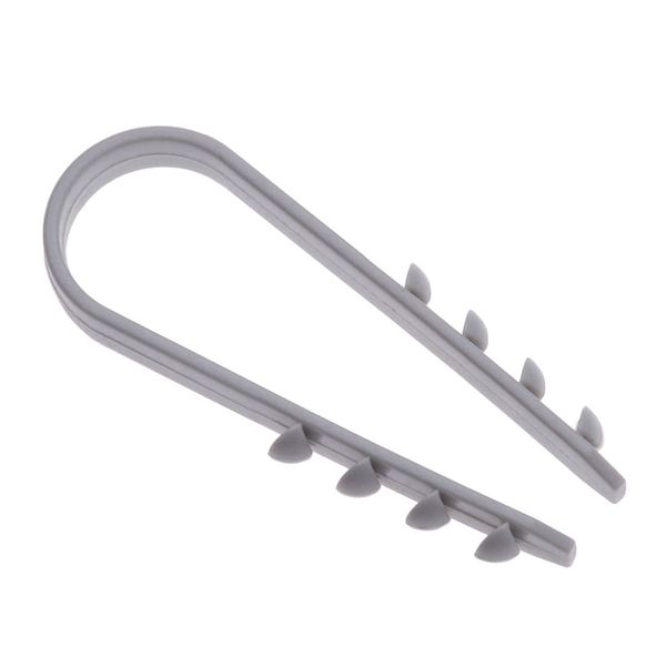 Dübel-Klemme für Rundkabel (Packung mit 100 Stück) Kabelschelle U Ttype Material Weichplastik Kabel Clips Lines Clamps Elektrisches Kabel Wall Clips for Wire Ethernet Cable Größe (3mm x 13mm)