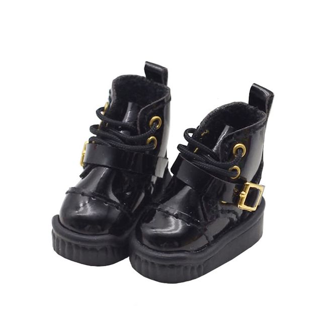 rakulifey Obitsu 11 Shoes, Boots for OB11, Obitsu Doll, 4.3 inches (11 cm), 5 Colors, Birthday Gift (Black)