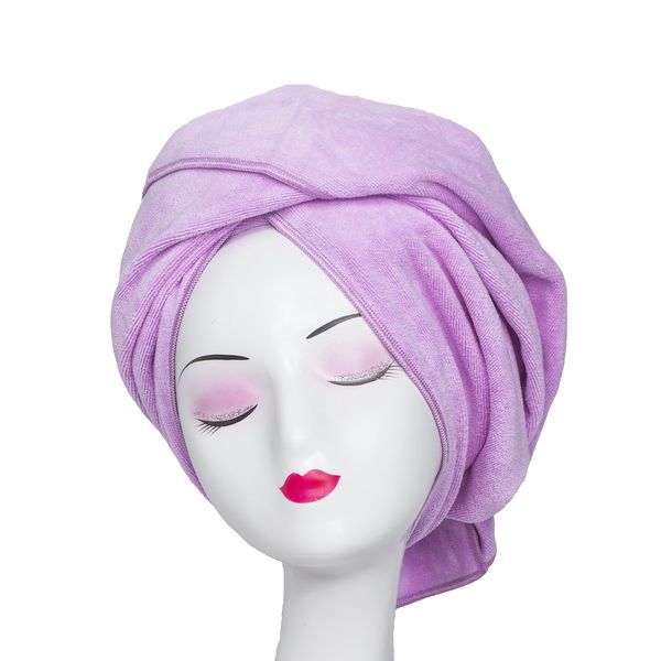 TANCANO Microfiber Hair Towel Anti Frizz Hair Wrap Super Absorbent Curly Hair Drying Towel 23.6''x47'' Large Multifunction Towel for Bath Spa Makeup, Light Purple