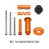Stash Multi-Tool Kit - Compact Bike Tools Stored Inside Steerer Tube, Tapered Steerer Model (Orange)
