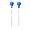 10ml Glass Graduated Pipettes Lab Dropper with Blue Rubber Cap and Scale(2 Pack)