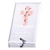 Personalised Communion Keepsake Plaque Gift With Pink Magnolia Cross
