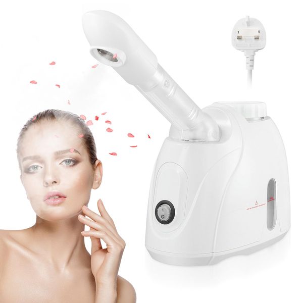 Mini Facial Steamer,Tabletop Face Steamer for Salon and Spa,Hydrafacial Machine for Deep Cleansing,Professional Salon Facial Steamer with Extendable Arm and Adjustable Nozzle