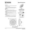 Moen Voss Brushed Nickel 6 Inch Single-Function Rainshower Showerhead with Immersion Technology, S6365BN