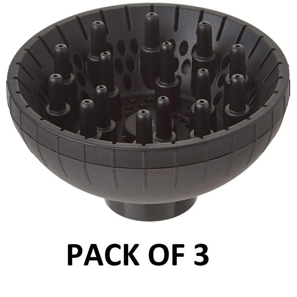 BaBylissPRO Snap-On Diffuser Attachment for Hair Dryer #BB-BABDF2 - PACK OF 3