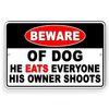 Beware Of Dog Will Bite Heavy Duty Sign Security Keep Out Warning Do Not Enter