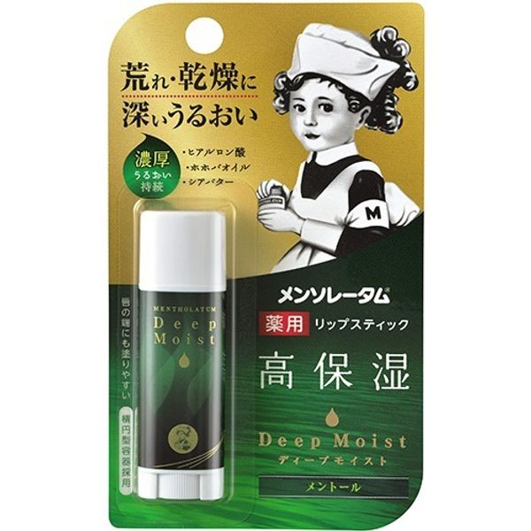 Reiwa - First come, first served sale Rohto Pharmaceutical Mentholatum Deep Moist Menthol 4.5g Medicinal Lipstick Quasi-drug (Lip balm) (4987241148387)