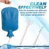 Cleanstream Water Bottle Enema Kit, Enema Cleaning Kit for Men and Women, 2 Nozzles, 5ft Silicone Nozzle, 1 Bag, Blue