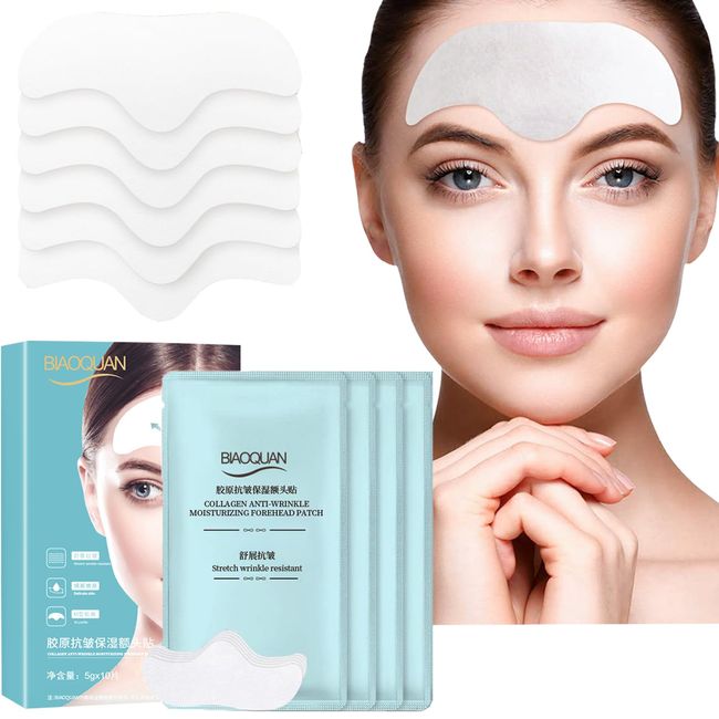 AREMOD Forehead Wrinkle Patches,10 Packs Frownies Facial Patches Fine Lines Anti-wrinkle Patches Face Tape for Wrinkle Overnight for Forehead Wrinkles Treatment