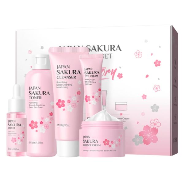 5PCS Sets & Kits With Cleanser,Toner,Cream,Serum,Eye serum