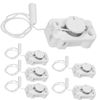 Acmerota 6Pcs Side Pull Cord Switch 2A Recessed Pull Chain Cord Switch Side Action Pull Cord Light Switches On/Off Mini Pull Switch for Bathroom Light, Pendant Lights