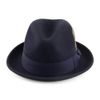 Jaxon & James Crushable Blues Trilby Hat - Navy Blue M