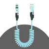 4 In 1 Spring Extension Data Cable Fast Charging type C/usb/micro