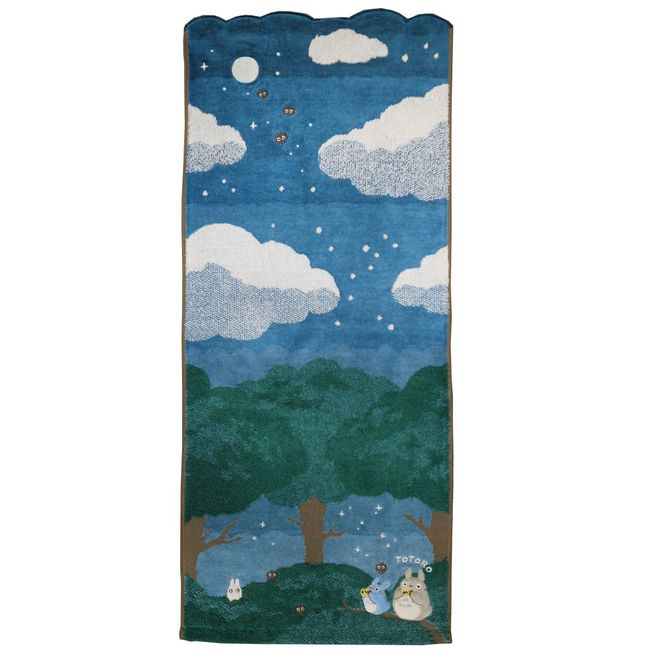 Marushin Ghibli My Neighbor Totoro Face Towel, My Neighbor Totoro, Moonlight and Night, 1005045500, Available in 4 Sizes, Approx. 13.4 x 31.5 inches (34 x 80 cm)