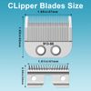 Adjustable Medium Blade Compatible with Oster Fast Feed 076023 and Salon Pro Clippers 076830 Blades Replacement,2 Pack