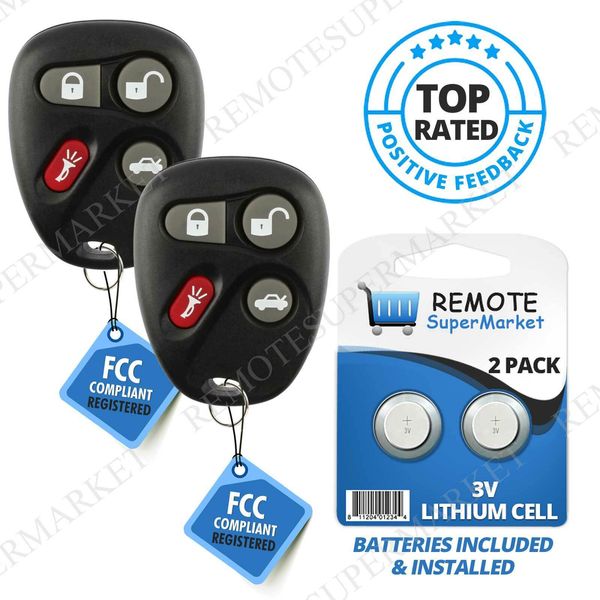 2x Keyless Entry Remote Key Fob for 2001-2004 Corvette C5 KOBLEAR1XT 25695954