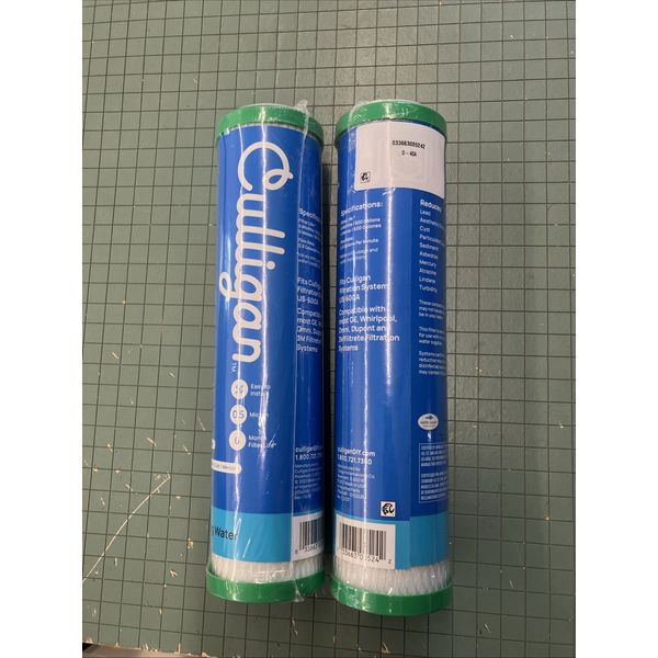 PAIR -New Culligan D-40A Under Sink Replacement Water Filter Cartridge, White (2