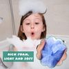 100 Pcs Bath Sponge Shower Loofahs Bulk Bath Luffas Exfoliating Body Scrubber Pack Assorted Colors Mesh Balls Travel Cleaning Wash Puff Bathing Accessories for Kids Women Men Body Wash, 6 Colors