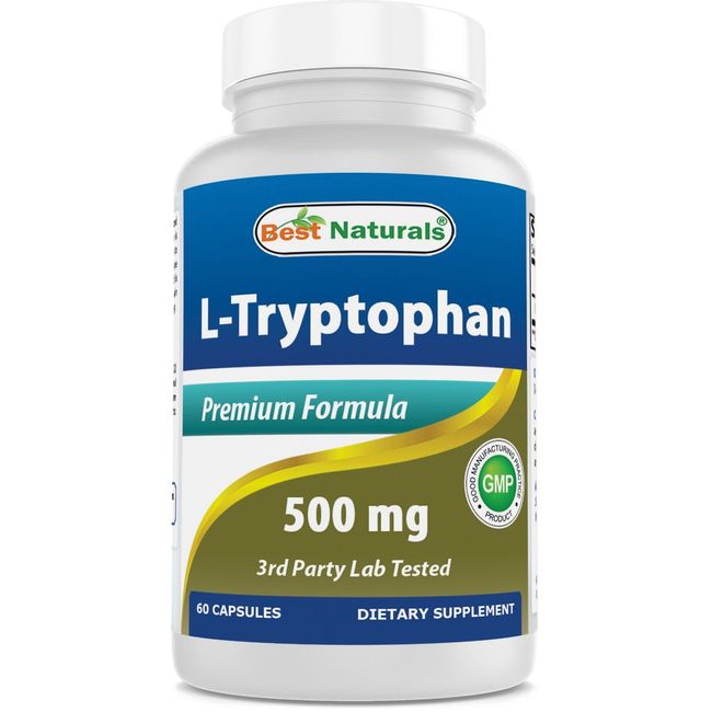 Best Naturals L-Tryptophan 500 mg 60 Capsules