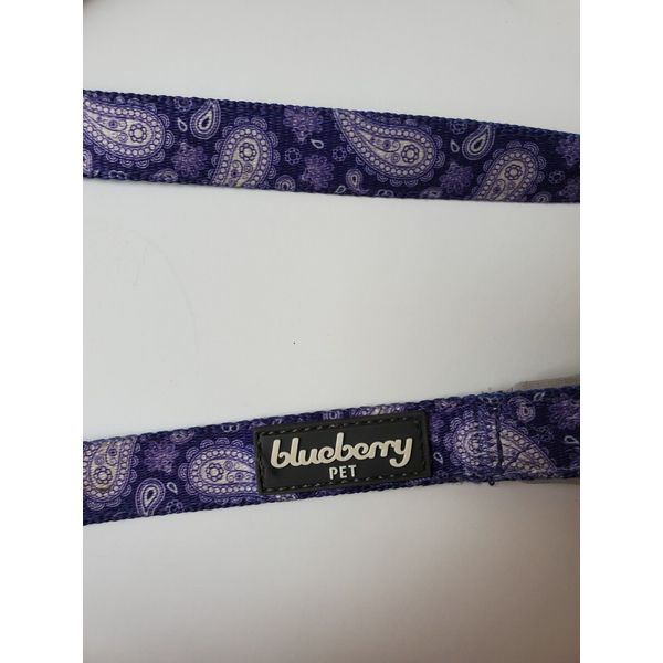 Dog Leash Purple Paisley Print Pattern Blueberry Pet