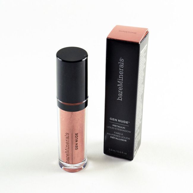 BareMinerals Gen Nude Metallic Liquid Eyeshadow SUNSTONE - Size 3.3mL / 0.11 Oz.