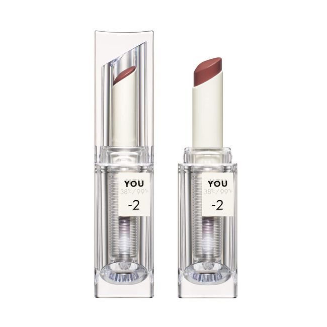 UZU BY FLOWFUSHI 38°C / 99°F Lipstick [-2 Brown Beige (Matte)] Lipstick, Lip Care, Skin Bacteria Unscented, Hypoallergenic