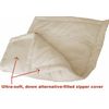 2 Pack Light Creme Standard/Queen Solid Cooling Memory Foam Bed Pillows with White Cover Cases + Down Alternative Filled Covers