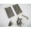 2-Commercial Spring Hinges Dark Gray 4 1/2" x 4 1/2" with square corners 