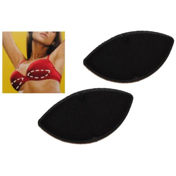2 TLG. Set BH Einlagen mit Push Up Effekt aus Baumwolle - in Schwarz - Größe M Einlage Push-Up