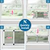 Yoochee Expandable Window Screen, 2 Pack Adjustable Window Screen (10" H x 19" - 36" W) - Small Replacement Window Screens with Frame, Durable Replacement Screen for Window