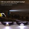 2 Pcs Headlamp Headlight Head Band Torch Waterproof Flashlight USB Rechargeable