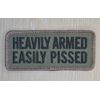 HEAVILY ARMED EASILY PISSED FUNNY TACTICAL MILITARY FOREST HOOK MORALE PATCH