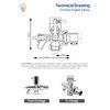 Chrome Drain Off Valve 15mm Radiators Towel Rails - Angled (Single)