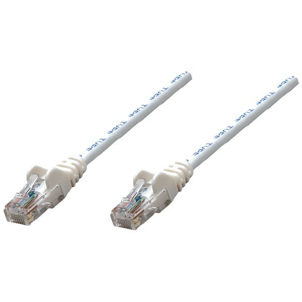 1 - CAT-5E UTP Patch Cable, 5ft, White, Impedance matched , Gold-plated contacts , 338370