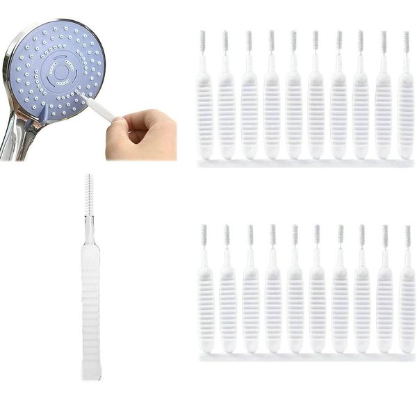 20PCS Shower Head Cleaning Brush, Anti-Clogging Shower Nozzle Cleaning Brush Multifunctional Hole Cleaning Brush Small Cleaning Brush for Pore Small Nozzle Keyboard Nylon Bristle Cleaner