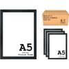 A5 picture frames pack of 3 frames black (Black, A5-210 x 148mm)