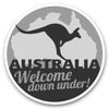 2 x 7.5cm Vinyl Stickers - Australia Down Under Kangaroo Map Decals 39874