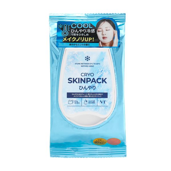 VTCOSMETICS Cryo Cool Skin Pack, 100 Pieces, Sheet Pack, Shiny, Hydration, Tidy
