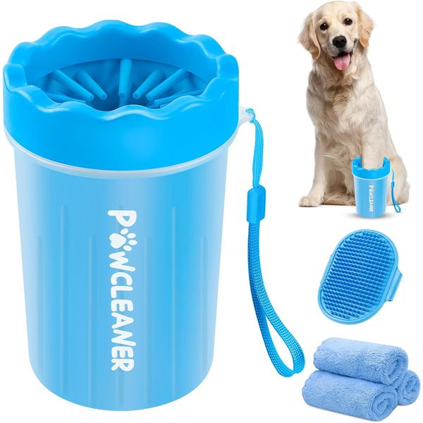 Dog Paw Cleaner, Washer, Buddy Muddy Pet Foot Clean... (With 3 Absorbent Towel)