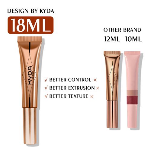 KYDA Blush Wand, Shimmer Face Blush with Cushion Applicator, Natural Pearl Finish, Silky Smooth Creamy Formula, Lightweight Blendable Blush Rouge Stick, by Ownest Beauty-Pearl Pink