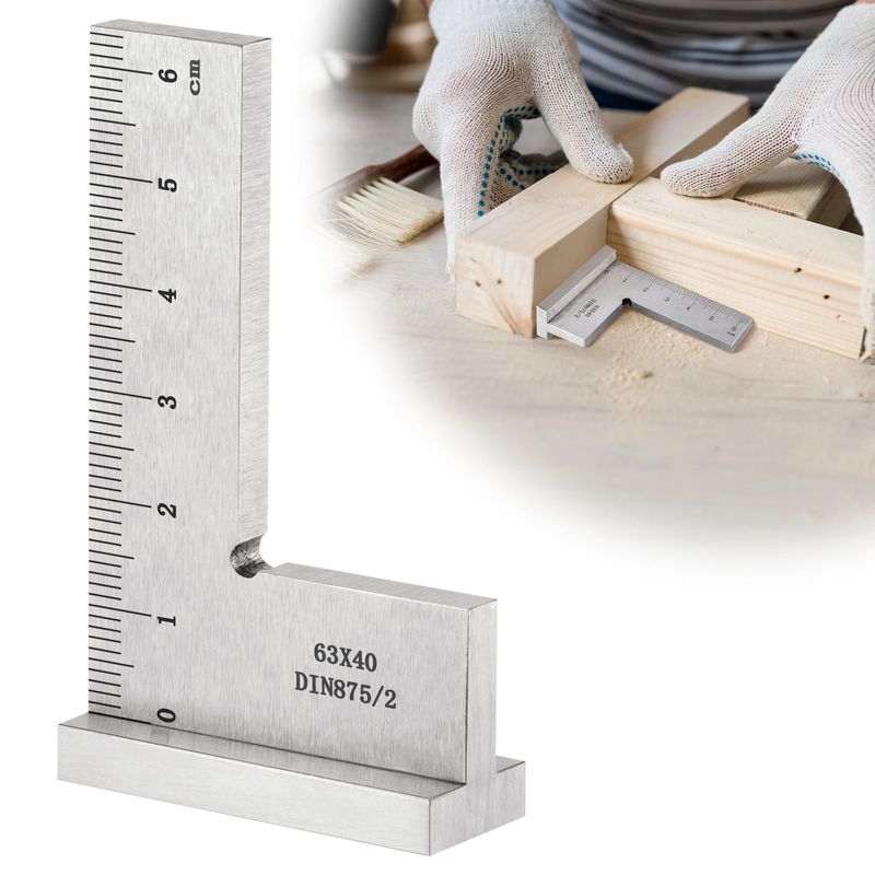 Fentar Engineer's Square, Precise 90° Try Square Made of Solid Carbon ...