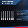 Neiko 10076A 3/8-inch Drive Extra Long Ball End Hex Bit Socket Set -Metric